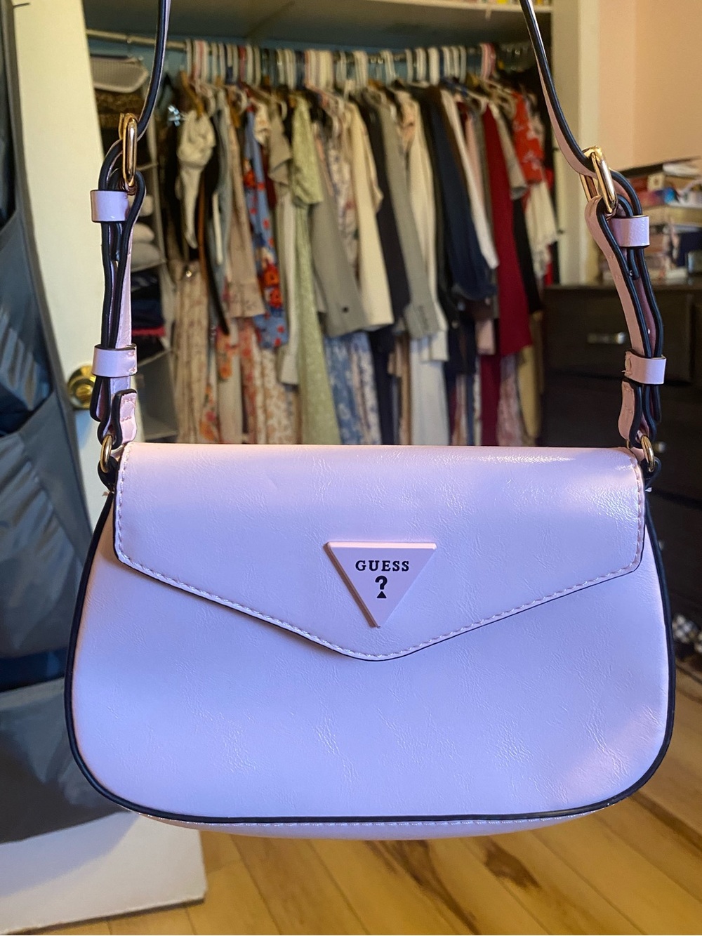 GUESS Pink Mini Shoulder Bag Y2K Baguette Purse